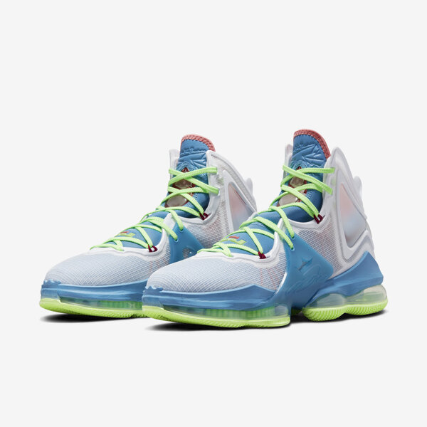 Nike LeBron 19 XIX EP [DC9341-400] 男 籃球鞋 運動 詹姆斯 氣墊 穩固 包覆 藍綠 28cm 藍/灰