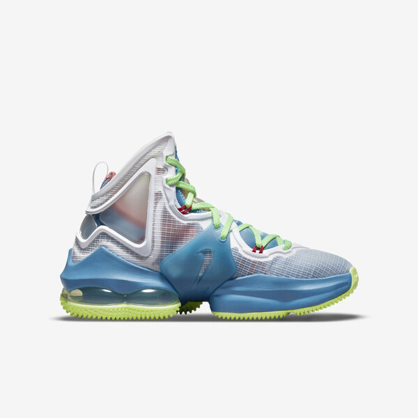 Nike Lebron 19 XIX GS [DD0418-400] 大童 籃球鞋 運動 詹姆斯 氣墊 穩固 包覆 藍綠