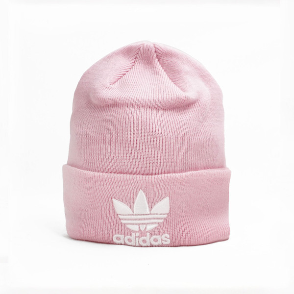 Adidas Trefoil Beanie [DH4299] 毛帽 經典 休閒 針織 三葉草 LOGO 舒適 保暖 粉