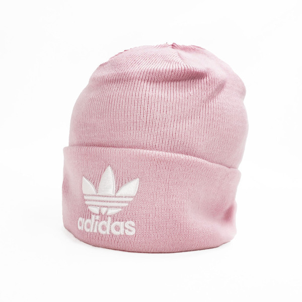 Adidas Trefoil Beanie [DH4299] 毛帽 經典 休閒 針織 三葉草 LOGO 舒適 保暖 粉