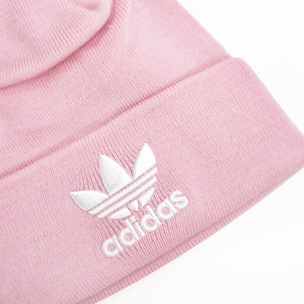 Adidas Trefoil Beanie [DH4299] 毛帽 經典 休閒 針織 三葉草 LOGO 舒適 保暖 粉