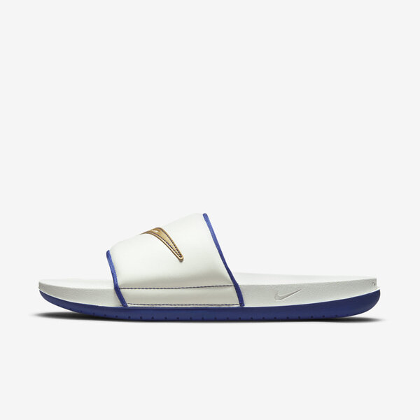 Nike Offcourt Slide [DH8081-100] 男鞋 拖鞋 運動 休閒 舒適 避震 穿搭 白金 藍