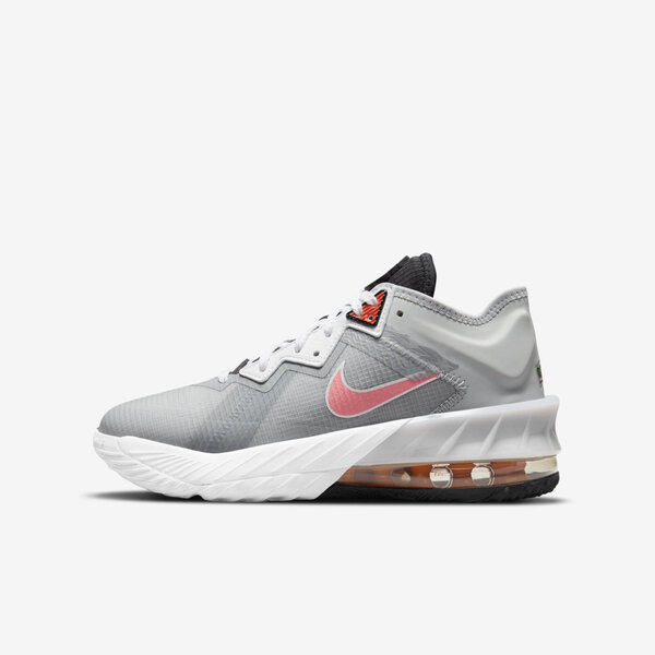 Nike Lebron XVIII Low GS [DJ3760-005] 大童 籃球鞋 怪物奇兵 緩震 雙色 灰粉