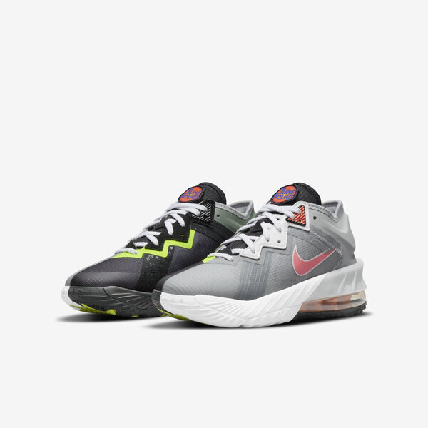 Nike Lebron XVIII Low GS [DJ3760-005] 大童 籃球鞋 怪物奇兵 緩震 雙色 灰粉