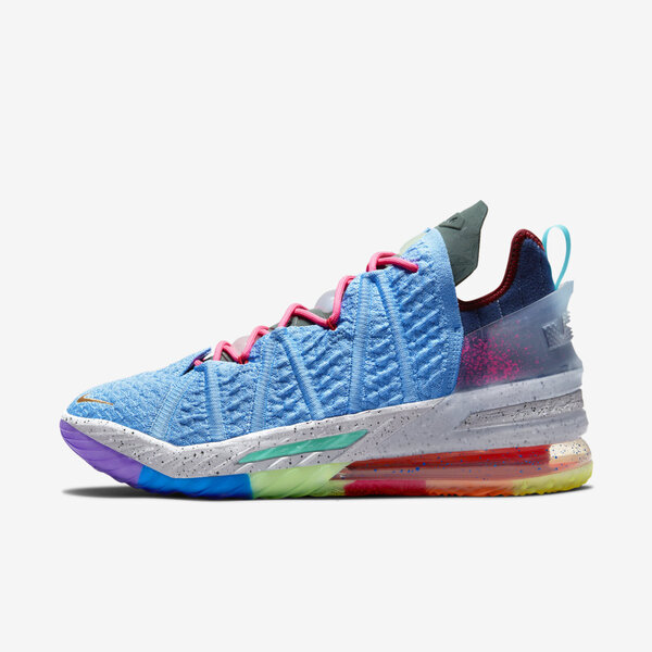 博客來-Nike LeBron XVIII [DM2813-400] 男籃球鞋運動氣墊包覆穩定緩震