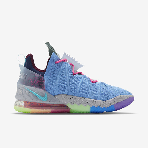 Nike Lebron Xviii Ep [DM2814-400] 男鞋 籃球鞋 運動 包覆 支撐 緩震 貼合 水藍 灰