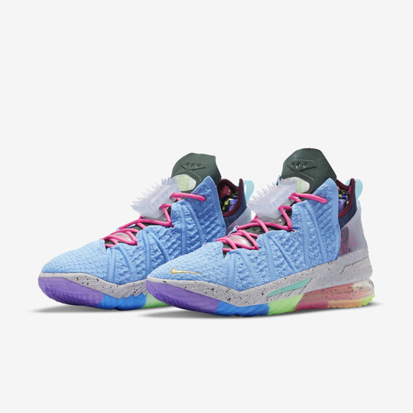 Nike Lebron Xviii Ep [DM2814-400] 男鞋 籃球鞋 運動 包覆 支撐 緩震 貼合 水藍 灰