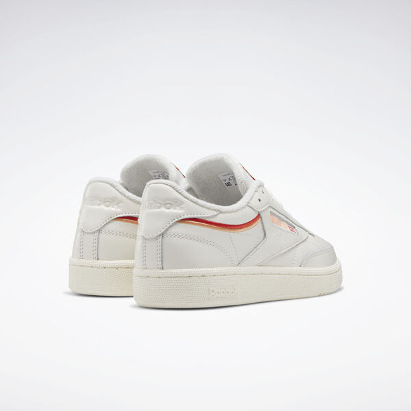 reebok club c 85 chalk & sunbaked orange