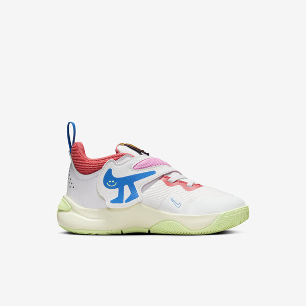 Nike Team Hustle D 11 LIL PS [FJ1393-100] 中童 籃球鞋 運動 魔鬼氈 白綠