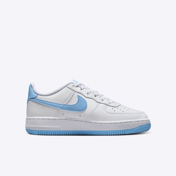 Nike Air Force 1 Lv8 [FV5948-107] 大童 休閒鞋 運動 經典 AF1 低筒 白 水藍