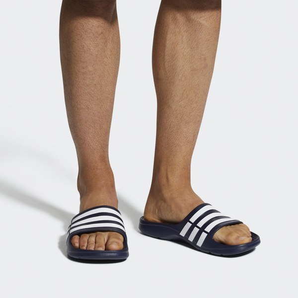 Adidas Duramo Slide G15892 slippers white navy blue - KeeShoes
