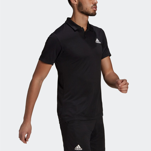 Adidas H.rdy Polo [GH7670] 男 POLO衫 短袖 上衣 網球 運動 休閒 愛迪達 黑