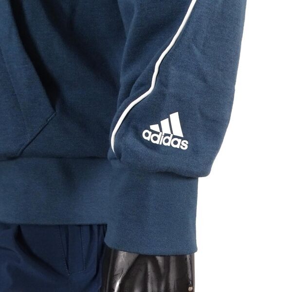 Adidas U Favs Q1 Hd [GK9372] 男 連帽 長袖 上衣 舒適 法國棉 袋鼠型 口袋 藍 