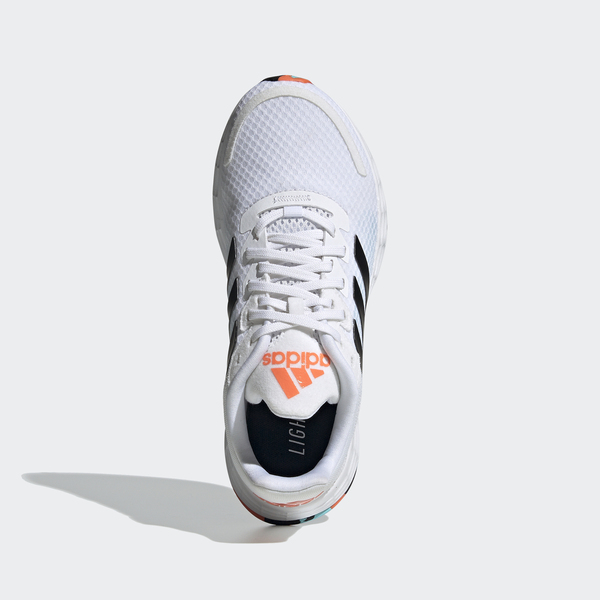 博客來-Adidas Duramo SL K [GV9817] 大童慢跑鞋運動休閒輕量避震透氣舒適愛迪達白20 白/水藍