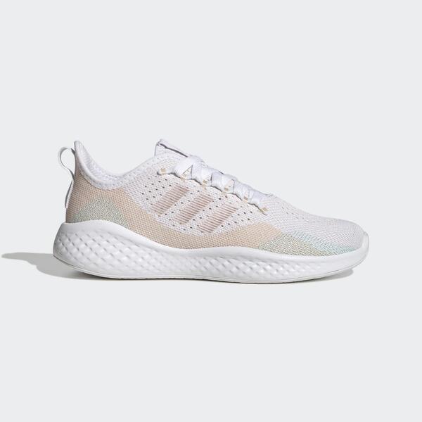 Adidas Fluidflow 2.0 [GW4015] 女 慢跑鞋 運動 休閒 輕量 支撐 緩衝 愛迪達 白 粉橘