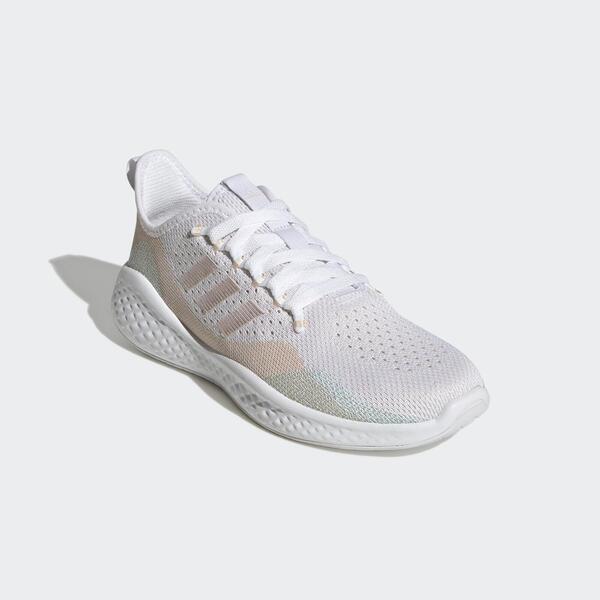 Adidas Fluidflow 2.0 [GW4015] 女 慢跑鞋 運動 休閒 輕量 支撐 緩衝 愛迪達 白 粉橘