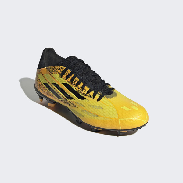 Adidas X Speedflow Messi.3 FG [GW7419] 男 足球鞋 運動 訓練 戶外 塑膠釘 黃黑