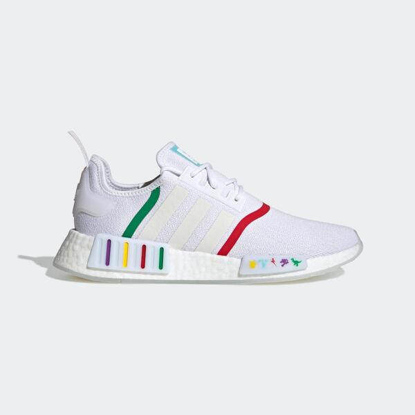 博客來-Adidas Nmdr1 Or-07 [GX0996] 男女鞋運動休閒皮克斯襪套式透氣緩震穿搭愛迪達白22.5cm 白/黑