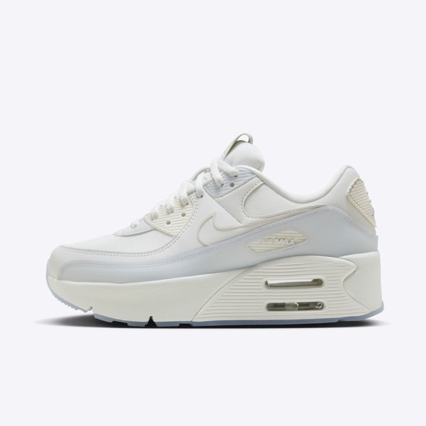 Nike Air Max 90 Lv8 [HF0782-100] 女 休閒鞋 運動 復古 雙層氣墊 緩震 厚底 白 淺灰