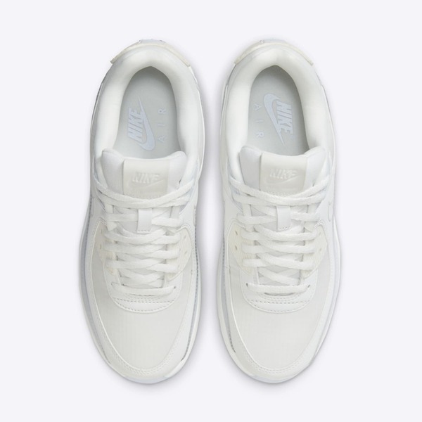 Nike Air Max 90 Lv8 [HF0782-100] 女 休閒鞋 運動 復古 雙層氣墊 緩震 厚底 白 淺灰