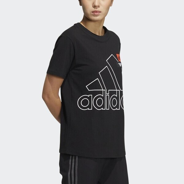 Adidas Brd Tee [HM5286] 女 短袖 上衣 T恤 運動 休閒 柔軟 棉質 彈性 舒適 愛迪達 黑