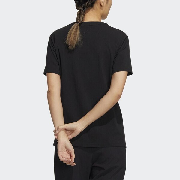 Adidas Brd Tee [HM5286] 女 短袖 上衣 T恤 運動 休閒 柔軟 棉質 彈性 舒適 愛迪達 黑