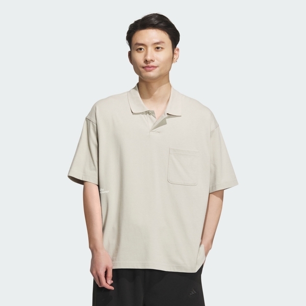 Adidas ST FL Loos Polo [IT3933] 男 POLO衫 短袖 上衣 運動 休閒 寬鬆 垂肩 奶茶