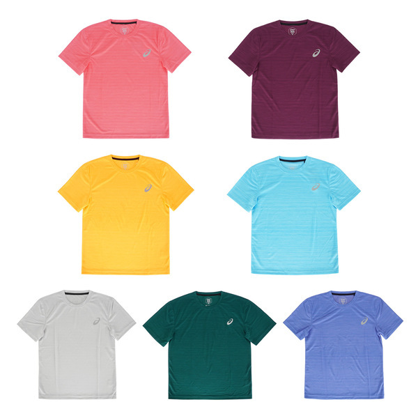 Asics T-Shirts [K11615-48] 男女 短袖 T恤 運動 排汗 吸濕 快乾 柔軟 舒適 台灣製 紫