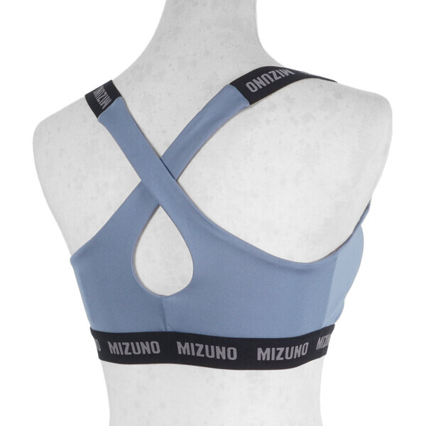Mizuno [K2TA120515] 女 運動內衣 瑜珈 韻律 慢跑 健身 訓練 抗紫外線 前拉鍊 藍黑