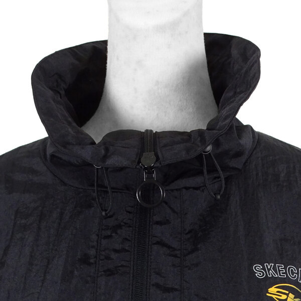 Skechers Outerwear [L121W039-002K] 女 外套 短版 立領 防風 薄款 兩側口袋 黑