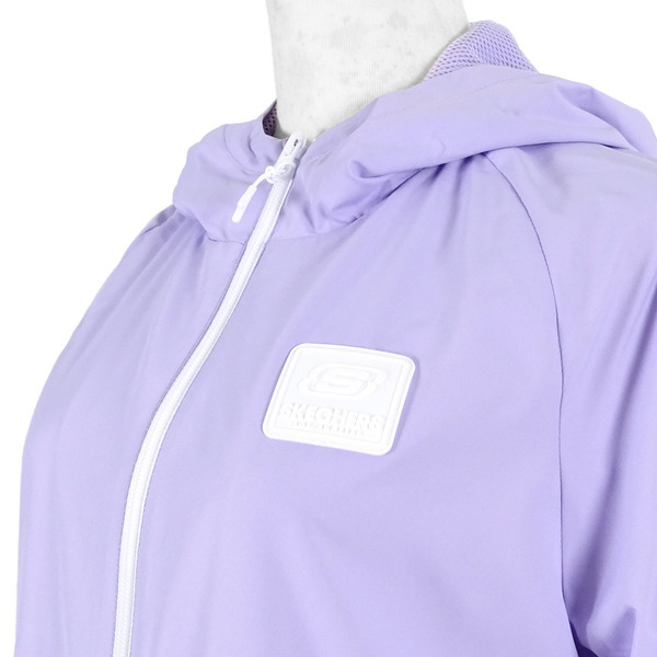 Skechers Outerwear [L121W099-005U] 女 外套 連帽 防風 薄款 口袋 輕巧收納 淺紫