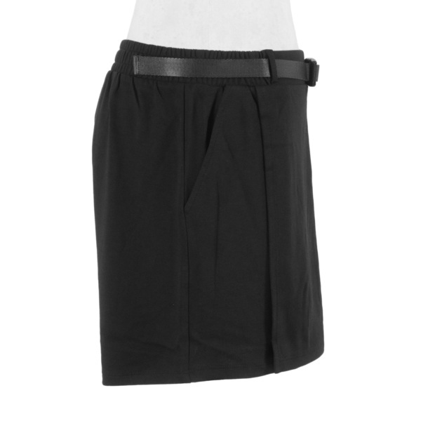 Skechers [L221W019-0018] 女 短褲 運動 休閒 舒適 棉質 復古 輕薄 黑