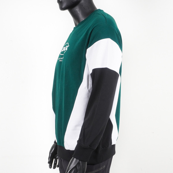 Skechers [L321M146-00XW] 男 長袖 上衣 衛衣 寬鬆 運動 休閒 棉質 舒適 穿搭 綠黑