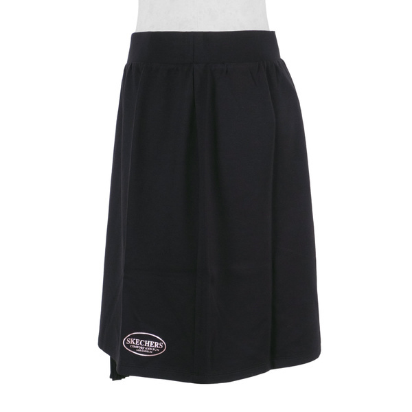 Skechers [L321W098-0018] 女 短裙 休閒 簡約 舒適 穿搭 百搭 柔軟 黑