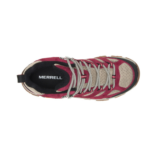 Merrell Moab 3 Mid GTX [ML036866] 女 戶外鞋 郊山 健行 防水 止滑 黃金大底 紅 棕