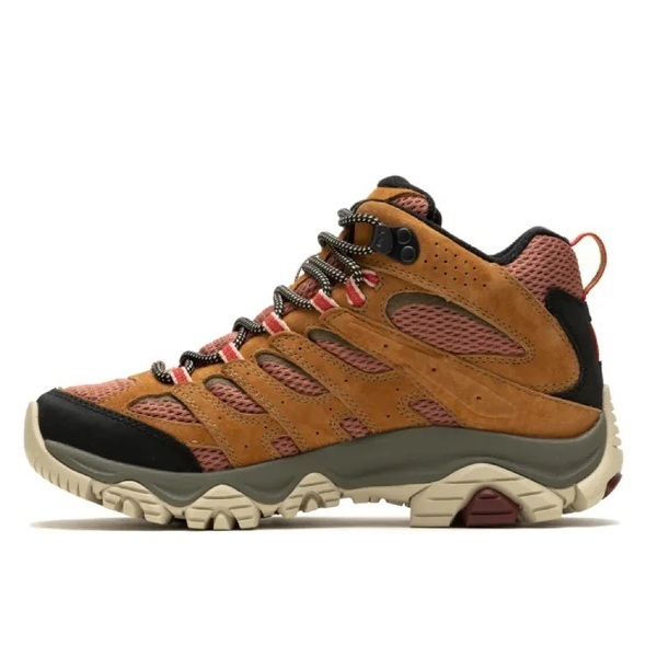 Merrell Moab 3 Mid GTX [ML037498] 女 戶外鞋 登山 越野 中筒 黃金大底 防水 土黃