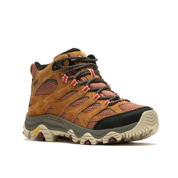 Merrell Moab 3 Mid GTX [ML037498] 女 戶外鞋 登山 越野 中筒 黃金大底 防水 土黃