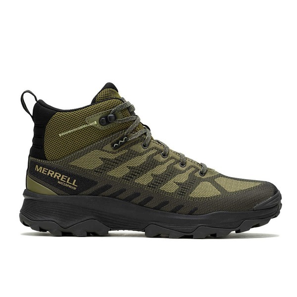 Merrell Speed Eco Mid Wp [ML037539]男 戶外鞋 郊山 防潑水 中筒 止滑 耐磨  綠