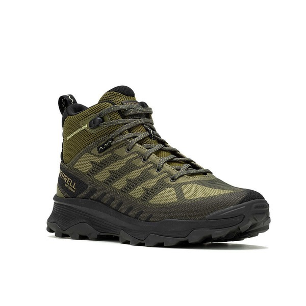 Merrell Speed Eco Mid Wp [ML037539]男 戶外鞋 郊山 防潑水 中筒 止滑 耐磨  綠