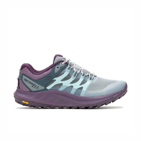 Merrell Antora 3 GTX [ML068294] 女 戶外鞋 越野 健行 黃金大底 防水 止滑 霧灰紫