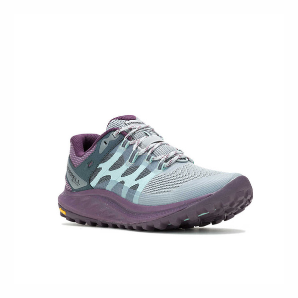 Merrell Antora 3 GTX [ML068294] 女 戶外鞋 越野 健行 黃金大底 防水 止滑 霧灰紫