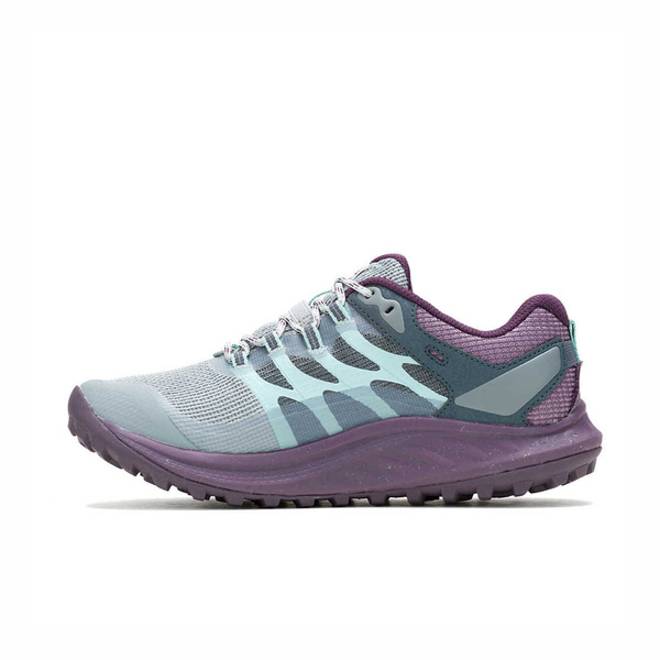 Merrell Antora 3 GTX [ML068294] 女 戶外鞋 越野 健行 黃金大底 防水 止滑 霧灰紫