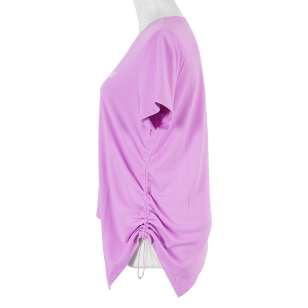 Skechers [P321W015-00AR] 女 短袖 上衣 快乾 排汗 透氣 圓領 運動 下擺剪裁 側抽繩 紫