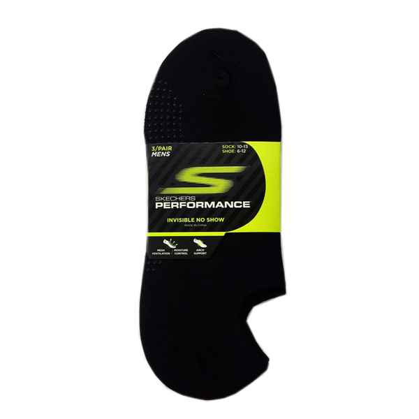 Skechers Sock [S101599-001] 男襪 船型襪 隱形襪 透氣 舒適 止滑 薄款 3入 10-13