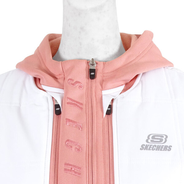 Skechers Outerwear [SMAWW18E524-W] 女 外套 背心 鋪棉 連帽 保暖 多功能 粉