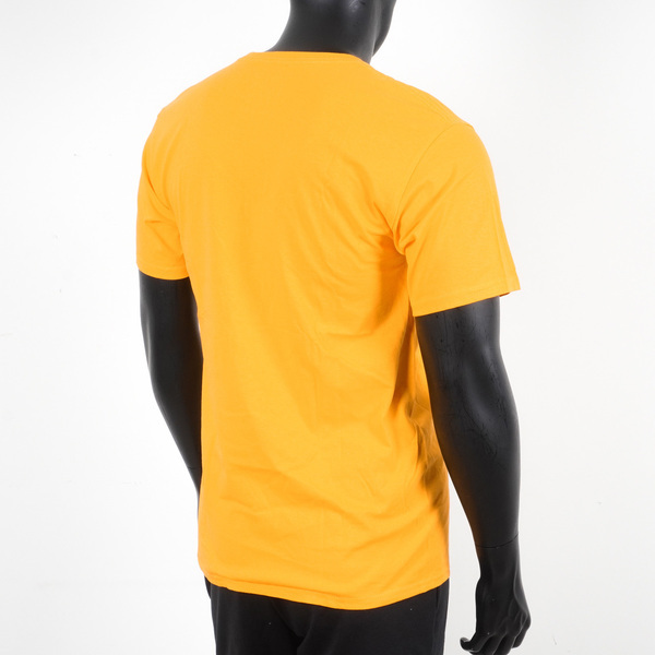 Champion [T425-24C] 男 短袖上衣 T恤 美規 高磅數 純棉 舒適 休閒 圓領 純色 穿搭 橘黃