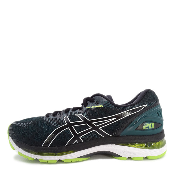 asics gel nimbus 20 black neon lime