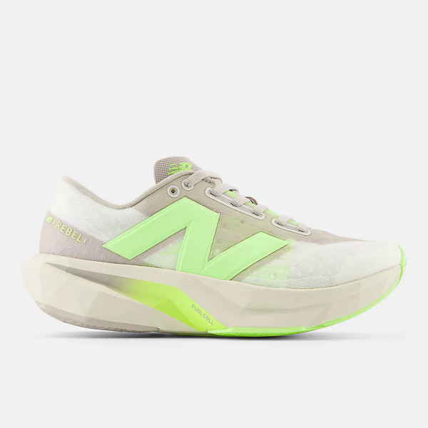 New Balance Fuelcell Rebel V4 [WFCXLUM] 女 競速跑鞋 寬楦 厚底 灰 螢光綠